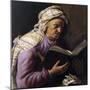 Old Woman Reading-Jan Lievens-Mounted Art Print