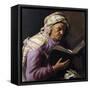 Old Woman Reading-Jan Lievens-Framed Stretched Canvas