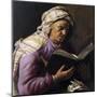 Old Woman Reading-Jan Lievens-Mounted Art Print