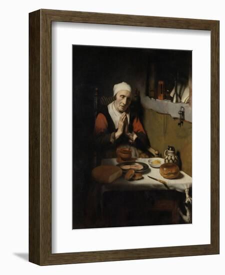 Old Woman Saying Grace, known as ‘The Prayer Without End’, C.1656-Nicolaes Maes-Framed Giclee Print