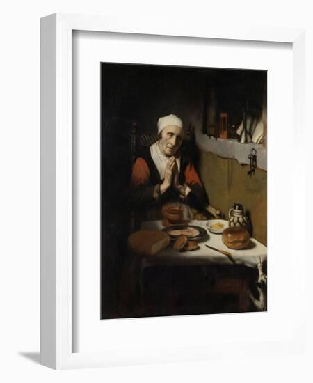 Old Woman Saying Grace, known as ‘The Prayer Without End’, C.1656-Nicolaes Maes-Framed Giclee Print