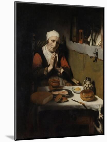 Old Woman Saying Grace, known as ‘The Prayer Without End’, C.1656-Nicolaes Maes-Mounted Giclee Print