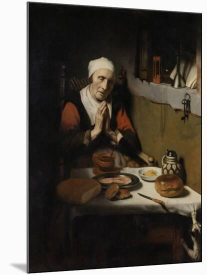 Old Woman Saying Grace, known as ‘The Prayer Without End’, C.1656-Nicolaes Maes-Mounted Giclee Print