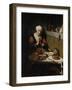 Old Woman Saying Grace, known as ‘The Prayer Without End’, C.1656-Nicolaes Maes-Framed Giclee Print