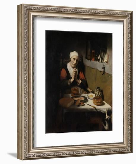 Old Woman Saying Grace-Nicolaes Maes-Framed Art Print