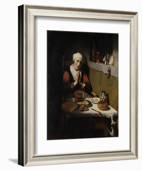 Old Woman Saying Grace-Nicolaes Maes-Framed Art Print
