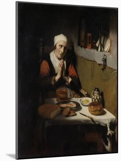 Old Woman Saying Grace-Nicolaes Maes-Mounted Art Print