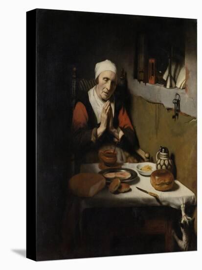 Old Woman Saying Grace-Nicolaes Maes-Stretched Canvas