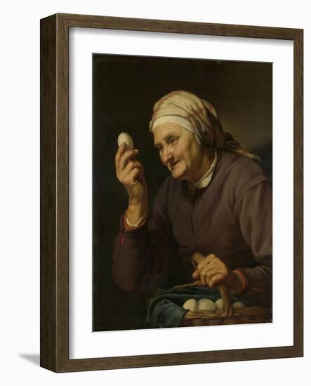 Old Woman Selling Eggs-Hendrick Bloemaert-Framed Art Print