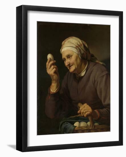 Old Woman Selling Eggs-Hendrick Bloemaert-Framed Art Print