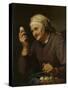 Old Woman Selling Eggs-Hendrick Bloemaert-Stretched Canvas