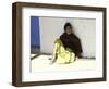 Old Woman Sitting Against a Wall, Nepal-David D'angelo-Framed Photographic Print