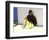 Old Woman Sitting Against a Wall, Nepal-David D'angelo-Framed Photographic Print