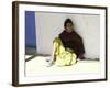 Old Woman Sitting Against a Wall, Nepal-David D'angelo-Framed Photographic Print