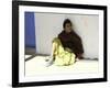 Old Woman Sitting Against a Wall, Nepal-David D'angelo-Framed Photographic Print