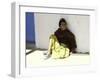 Old Woman Sitting Against a Wall, Nepal-David D'angelo-Framed Photographic Print