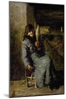 Old Woman Spinning with the Distaff-Biagio Canevari-Mounted Giclee Print