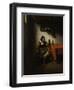 Old Woman Spinning-Nicolaes Maes-Framed Art Print