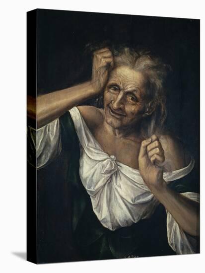 Old Woman Tearing at Her Hair-Quentin Massys-Stretched Canvas