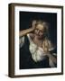 Old Woman Tearing at Her Hair-Quentin Massys-Framed Giclee Print