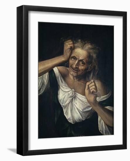 Old Woman Tearing at Her Hair-Quentin Massys-Framed Giclee Print