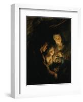 Old Woman with Brazier, circa 1618-1620-Peter Paul Rubens-Framed Giclee Print