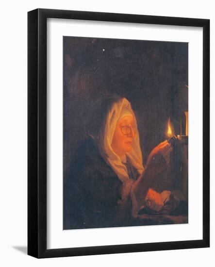 Old Woman with Candle-Bartholomaus Maton-Framed Giclee Print