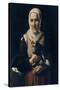 OLD WOMAN WITH CHIKEN - XVII CENTURY - SPANISH BAROQUE. Author: BARTOLOME ESTEBAN MURILLO-BARTOLOME ESTEBAN MURILLO-Stretched Canvas