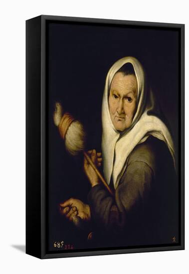 Old Woman with Distaff', 17th century, Oil on canvas, 61 x 51 cm-BARTOLOME ESTEBAN MURILLO-Framed Stretched Canvas