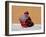 Old Woman with Sling Crouches on Sidewalk, Cusco, Peru-Jim Zuckerman-Framed Photographic Print