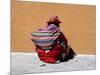 Old Woman with Sling Crouches on Sidewalk, Cusco, Peru-Jim Zuckerman-Mounted Photographic Print