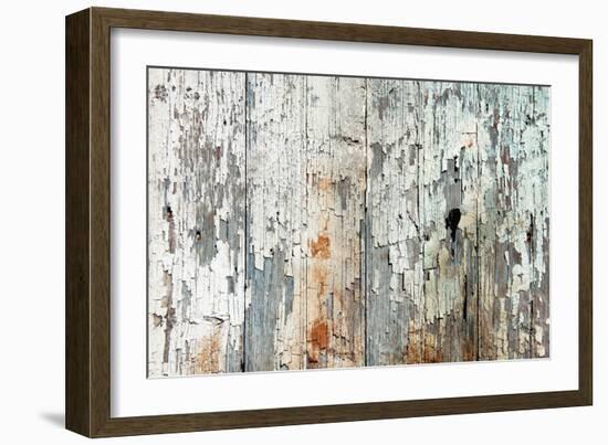 Old Wood Planks Background-Tony Baggett-Framed Photographic Print