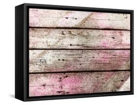 Old Wood Planks, Perfect Background-Elena Larina-Framed Stretched Canvas