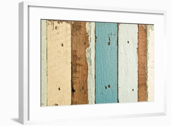 Old Wood Planks Texture-tomgigabite-Framed Photographic Print