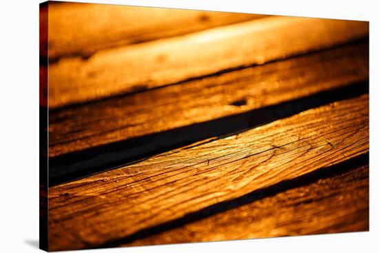 Old Wood Texture in Sunset Light-Wandzel Wojciech-Stretched Canvas