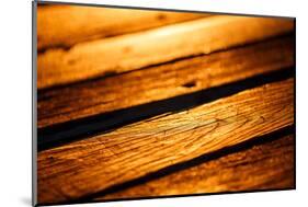 Old Wood Texture in Sunset Light-Wandzel Wojciech-Mounted Photographic Print