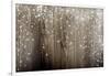 Old Wooden Background With Falling Snow Flakes-Kesu01-Framed Art Print