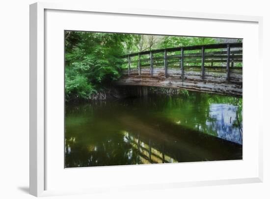 Old Wooden Bridge Over Brook-Anthony Paladino-Framed Giclee Print