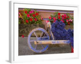 Old Wooden Cart with Fresh-Cut Lavender, Sault, Provence, France-Jim Zuckerman-Framed Photographic Print