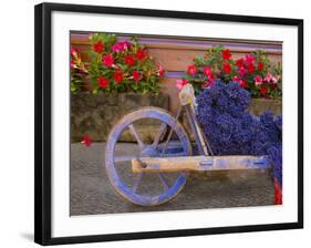 Old Wooden Cart with Fresh-Cut Lavender, Sault, Provence, France-Jim Zuckerman-Framed Photographic Print