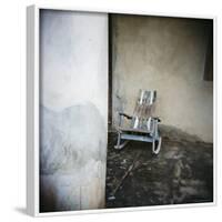 Old Wooden Chair on Porch, Vinales, Cuba, West Indies, Central America-Lee Frost-Framed Photographic Print