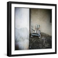 Old Wooden Chair on Porch, Vinales, Cuba, West Indies, Central America-Lee Frost-Framed Photographic Print