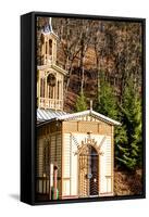 Old Wooden Chapel on Water - Ojcow, Poland.-Curioso Travel Photography-Framed Stretched Canvas