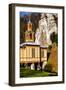 Old Wooden Chapel on Water - Ojcow, Poland.-Curioso Travel Photography-Framed Photographic Print