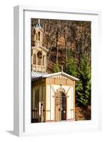 Old Wooden Chapel on Water - Ojcow, Poland.-Curioso Travel Photography-Framed Photographic Print