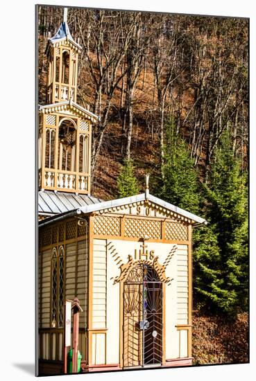 Old Wooden Chapel on Water - Ojcow, Poland.-Curioso Travel Photography-Mounted Photographic Print