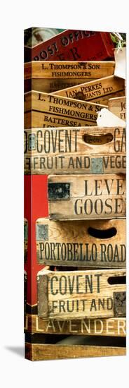 Old Wooden Crates used on Markets in London - Portobello Road Market - Notting Hill - Door Poster-Philippe Hugonnard-Stretched Canvas