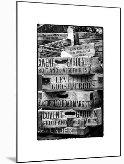 Old Wooden Crates used on Markets in London - Portobello Road Market - Notting Hill - UK - England-Philippe Hugonnard-Mounted Photographic Print