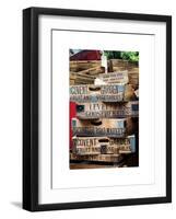 Old Wooden Crates used on Markets in London - Portobello Road Market - Notting Hill - UK - England-Philippe Hugonnard-Framed Art Print