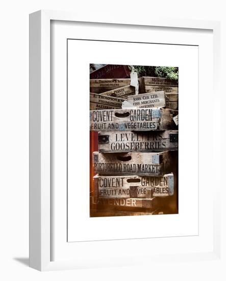 Old Wooden Crates used on Markets in London - Portobello Road Market - Notting Hill - UK - England-Philippe Hugonnard-Framed Art Print